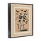 Stupell Industries Vintage Dancing Skeletons Stamp Framed Giclee, design by Arlington Prints